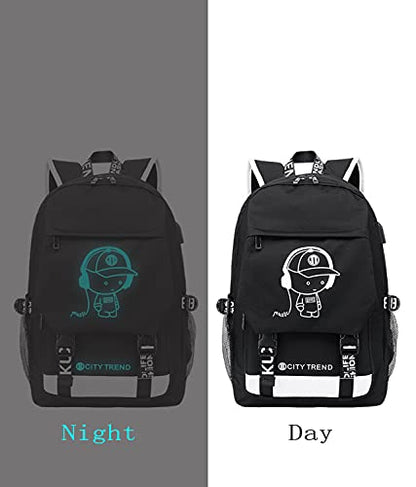 Asge Large Teens School Backpacks Waterproof Nylon Football Printing for 8-15 Years Boys & Girls - color: Oslei128-4