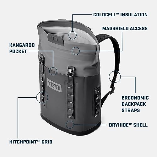 YETI Hopper M Series Backpack Soft Sided Coolers with MagShield Access - color: Charcoal, size: M12