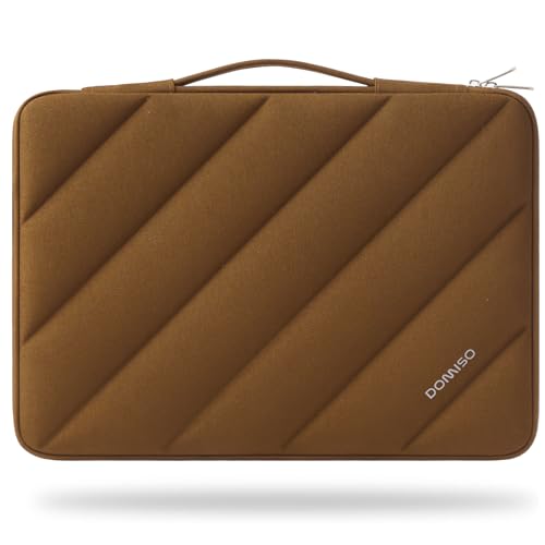DOMISO 17 inch Laptop Sleeve Protective Case Cover Compatible with 17-17.3 inch HP Dell ASUS Lenovo Chromebook,Waterproof Computer Cases Bag with Handle,Caramel - color: Caramel, size: 17 inch