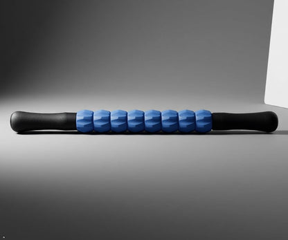 Muscle Massage Roller Stick, 17 Inch, Blue and Black | For Back, For Legs, For Neck, Recovery