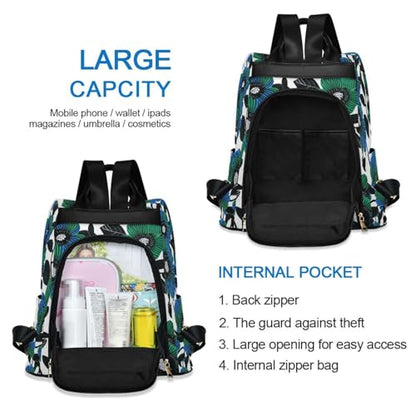 MNSRUU Women Backpack Purse Floral Backpack for Women Anti-theft Shoulder Bag Carry On Backpack Lightweight Rucksack Fashion Travel Ladies Bags - color: Floral A9360