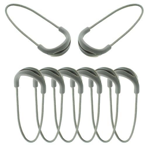 20pcs Colorful Zipper Pulls Replacement, Nylon Cord Zipper Tab for Jackets, Handbags, Luggage, Boots, Multiple Colors Available (Gray) - color: Gray