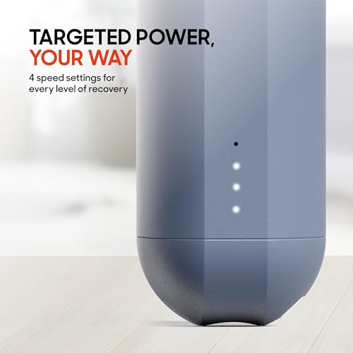 Sharper Image Powerboost Move Aero [New 2026 Version] Mini Deep Tissue Percussion Massage Gun| Muscle Recovery & Pain Relief Massage Tool| Full Body Back & Shoulder Massager| Travel Gift for Men Women - color: Periwinkle