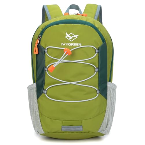 IVYGREEN Little Kids Hiking Backpack for Boys or Girls, Small Daypack for Camping or Travel (Armygreen, Small) - color: Armygreen, size: Small