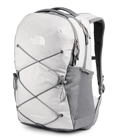 The North Face Women's Jester Everyday Laptop Backpack - Commuter Travel Bag, Laptop Sleeve, Water-Repellent, TNF White Metallic Mélange/Mid Grey-NPF, One Size - color: Tnf White Metallic Mélange/Mid Grey-npf