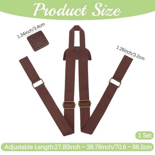 PU Leather Canvas Shoulder Strap Sewing Mount Belts Backpack Straps Replacement Adjustable for Backpacks Rucksack Daypack Laptop Back Pack Business Work Bag Travel Study DIY Craft(Black) - color: Brown