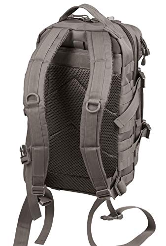 Mil-Tec Unisex Assault Pack - Rugged Durable Lightweight Ergonomic Versatile Tactical Outdoor Camping Hiking Backpack with Adjustable Padded Shoulder Straps & MOLLE Loops, Urban Gray, 20L - color: Urban Gray, style: 20l