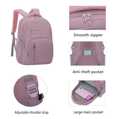 KBTYE Cute School Backpack for Women Men Casual Travel Laptop Backpack Aesthetic Lightweight College Bookbags for Kids(Purple) - color: Purple