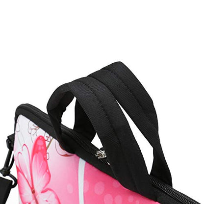 RICHEN 17 inch Laptop Shoulder Bag Carrying Case PC Cover Pouch with Handle Fits 15.6/16/17/17.3/17.4 inch Notebook (16-17.3 inch, Pink Butterfly) - color: Pink Butterfly