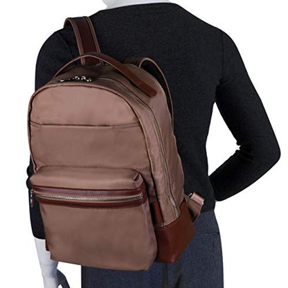 McKlein Parker, 15" Backpack Laptop Briefcase, Laptop & Tablet, Travel Business Backpack & Cross-Body, Dual Compartment Laptop/Computer & Tablet Backpack Bag Case - color: Khaki
