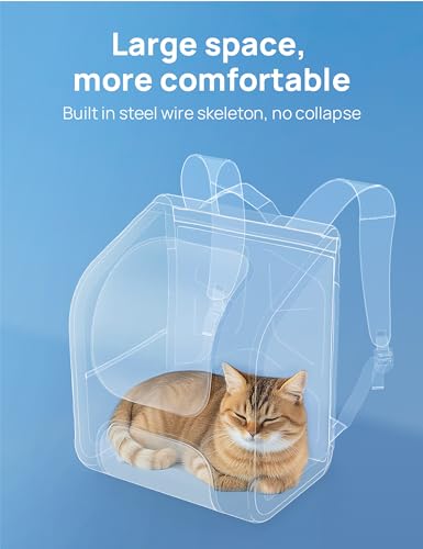 Pecute Expandable Cat Backpack Carrier, Large Space Cat Bubble Backpack, Breathable Cat Carrier, Shaded Dog Backpack Carrier for Travel, Hiking, Vet,12.6" L x 10.2" W x 16.5" H,Green - color: Green(Expandable)