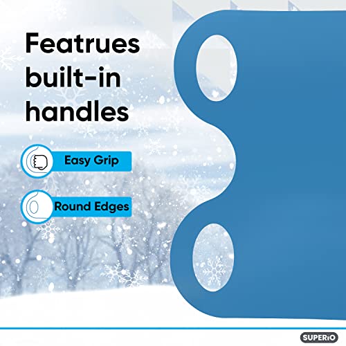 Superio Snow Slider Mat, Flexible Snow Sled Flying Carpet, Roll up Sleds for Kids 36" / Adults 54" Lightweight Plastic Snowboard Sled, 1 Pack - color: Blue, size: 36"