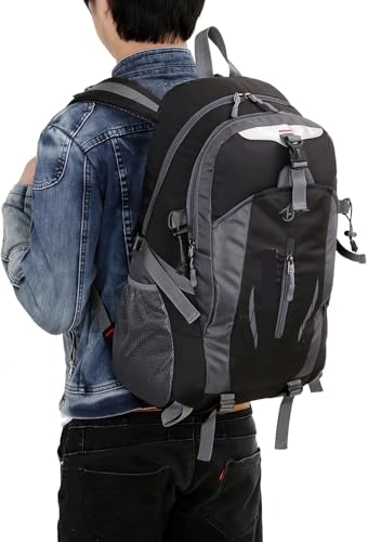 Hiking Backpack, 20L Small Camping Backpack, Ultralight Hiking Daypack for Men Women Travel Cycling Camping Outdoor, Black - color: Black