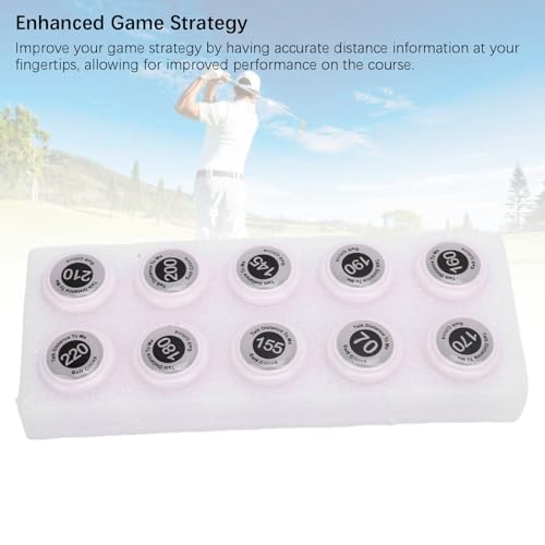 SUNGOOYUE Golf Club Distance Markers, 20 Pack Easy Install Golf Ball Makers Reference for Golfers & Training Sessions - color: White