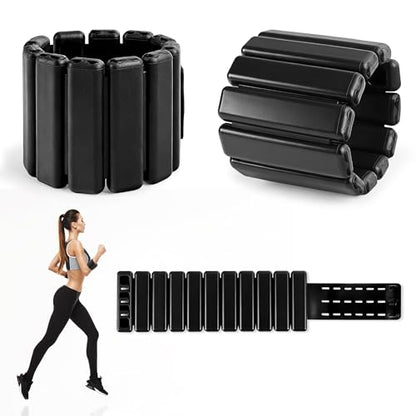Ankle Wrist Weights Adjustable 2LB Set, Waterproof Weighted Arm Bands for Women Men Workout, Yoga, Pilates, Walking, Running
