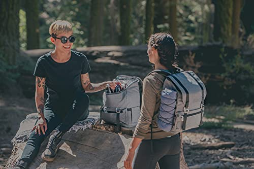Picnic TIME OTG Traverse Backpack Cooler, Soft Cooler Backpack, Hiking Backpack, (Heathered Gray) - color: Heathered Gray