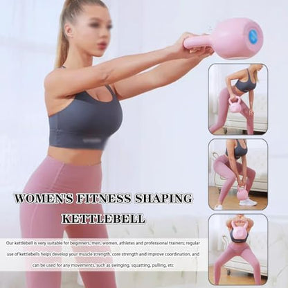 Kettlebell Weights Women's Fitness Shaping Kettle Bells, Gym Strength Training Dumbbell, Swing/Deadlift/Squat, Protect The Floor(Pink-10LB) - color: Pink-10lb