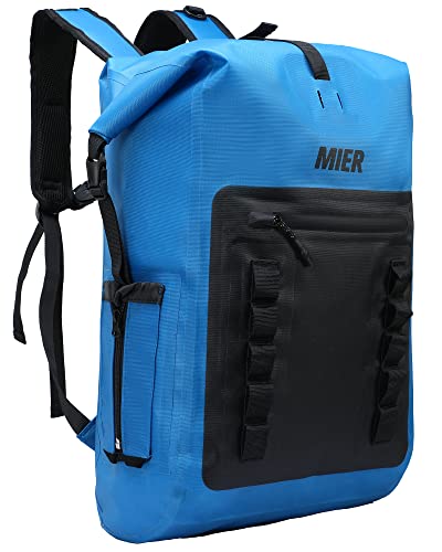 MIER Dry Bag Waterproof Backpack 30L Dry Sack Heavy Duty Roll-Top Closure for Kayaking, Beach, Boating, Swimming, Surfing - color: Blue