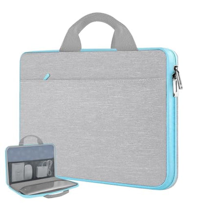 Hseok Laptop Case for MacBook Pro 14inch TSA Sleeve Handbag,Light Gray Blue - color: Light Gray-blue