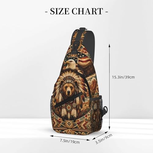 Sling Backpack Unisex Crossbody Chest Bag Shoulder Chest Bag For Women Men Hiking Travel - color: Animal