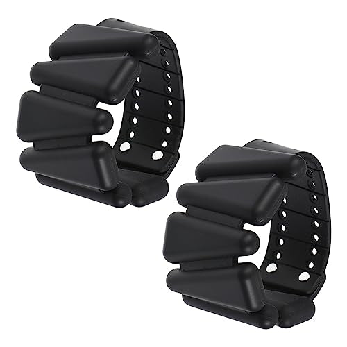 PATIKIL Adjustable Wrist Weights Set of 2, 2Lbs Total (1lb Each) Silicone Ankle Walking Weights for Women Men Bracelets for Training Yoga Jogging Aerobics - color: Black