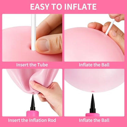 9 Inch Pink Pilates Ball, Exercise Stability Yoga Ball Small Exercise Ball with Air Pump for Core Workout, Balance Training, Home Gym, Office, Physical Therapy