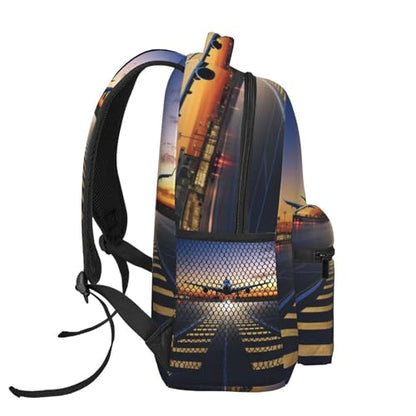 Travel Backpack airport Carry on Backpack Lightweight Business 15.6inch Laptop Backpack for Men Women - color: Airport