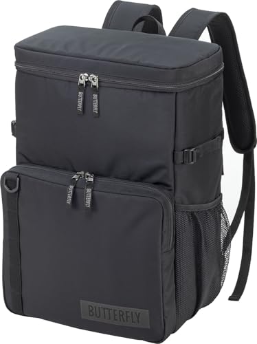 Butterfly Table Tennis Mobilitas Ruck Bag – Large-Capacity Type Bag with Two Zipper Pockets and Two Pouches for Efficient Storage Space – Versatile & Stylish Backpack - color: Black