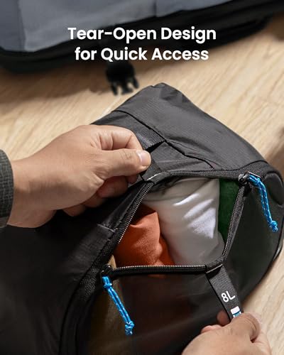 tomtoc 3 Set Packing Cubes for Travel Essentials, Odor-Resistant Compression Expandable Packing Cubes, Lightweight Travel Bag Pouch, Luggage Organizers Accessories for Backpack & Suitcase - size: Packing Cubes 3 Pack