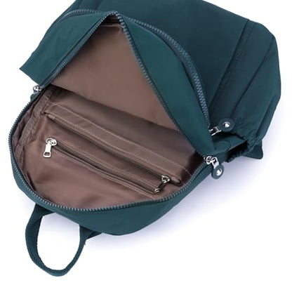 Tanweibago Mini Nylon Women Backpacks,11L Small Ladies backpacks Casual Lightweight Women Shopping Travel Daypack (Teal) - color: Teal