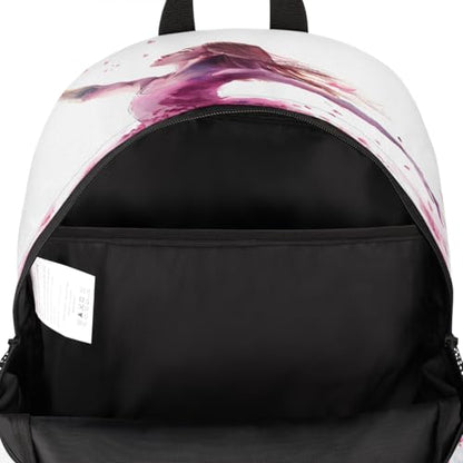 Ballet Dancer Laptop Backpack for Women Men, 18.3 Inch Travel Work Backpacks, Ballerina Theme Waterproof Computer Casual Daypack Nurse Teacher Bags - color: Multicolor 13