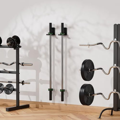 Barbell Rack Barbell Holder Wall Mount Barbell Storage Holder Olympic Bar Hanger for Home, Commercial, Garage Gym - color: Single Bar Holder