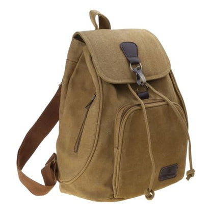 Stylish Canvas Backpack for Women Travel Daypack Trendy School Bag with Spacious Storage - color: Black