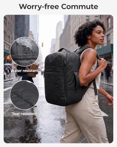BAGSMART 35L Travel Backpack for Women & Men 17-Inch Laptop, Camel - color: Brown, size: Large 17.3 Inch