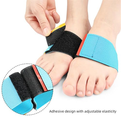 Sticky Toes for Gymnastics, 2 Pairs Tumbling Trainer Aid Equipment, Adjustable Elastic Foot Bands, Back Flip Tuck Handspring Training Straps for Kids Adults Gymnastics Cheerleading Diving Practice