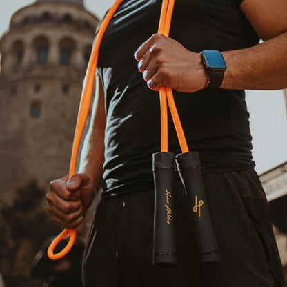 Honor Athletics 3.0 Muay Thai Style Weighted Jump Rope/Crafted for High-Intensity Training/Muay Thai & MMA - Lasting PVC Jump Rope - Heavy 1.1lb PVC Jump Ropes for Fitness - color: Yellow