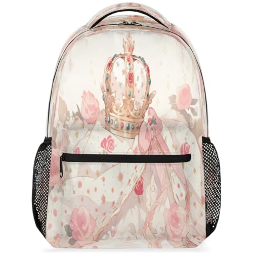 Crown Veil Laptop Backpack for Women 17 inch Backpacks Lightweight Computer Bag Rucksack Casual Daypack Work Travel - color: Multicolor-3