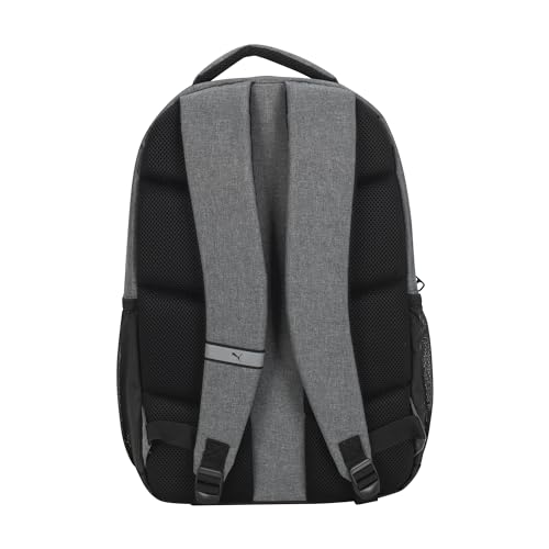 PUMA Prose Backpack with Padded Adjustable Straps, Laptop Sleeve & Water Bottle Pockets, Grey, One Size - color: Grey, size: One Size