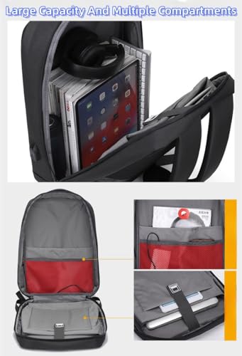 Hard Shell Business Backpack Travel Laptop backpack USB port backpack Daily laptop backpack Waterproof travel backpack (Blue) - color: Blue
