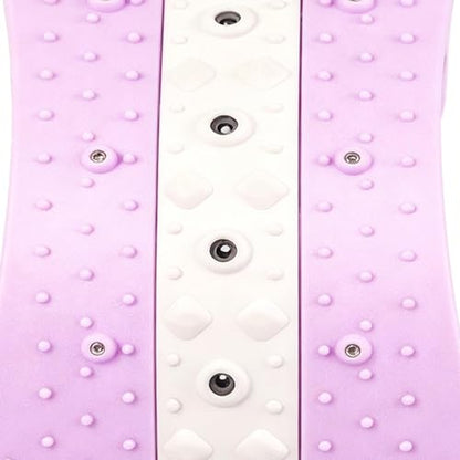Lower Back Stretcher - with Massage Points 4 Level Adjustable Curved Ergonomic - Back Cracking Device,for Home Gym Yoga Studio Office Car Bedroom Living Room - color: Purple