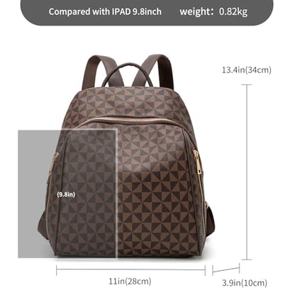 Womens Backpack Purse Leather Anti-theft Large Fashion Designer Travel Backpack Bag Men's Backpack Shoulder Bags - color: B-brown