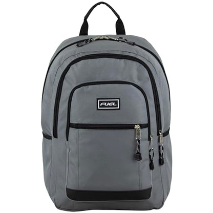 FUEL Laptop Durable Hiking Travel Commuter Carry On Casual Daypack Classic Bag Backpack, Grey - color: Grey