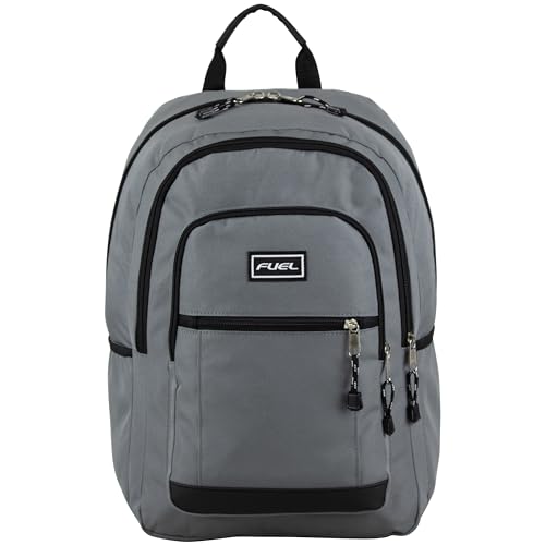 FUEL Laptop Durable Hiking Travel Commuter Carry On Casual Daypack Classic Bag Backpack, Grey - color: Grey