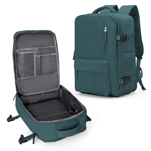 VECAVE Travel Backpack,Carry On Backpack for Women,Airline Flight Approved Waterproof 14 Inch Laptop Backpack with Shoe Compartment Casual Daypack Backpacks PeacockBlue - color: E-peacockblue, size: Small