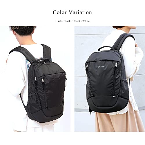 Rename Nylon Double Zip Backpack, Backpack, Men's, Simple, Black - color: Black