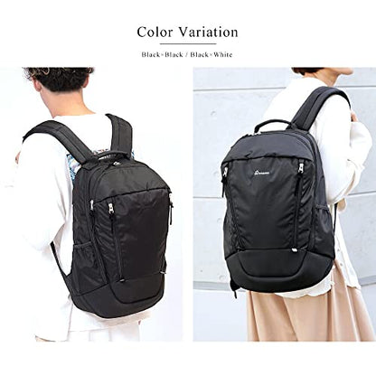 Rename Nylon Double Zip Backpack, Backpack, Men's, Simple, Black - color: Black