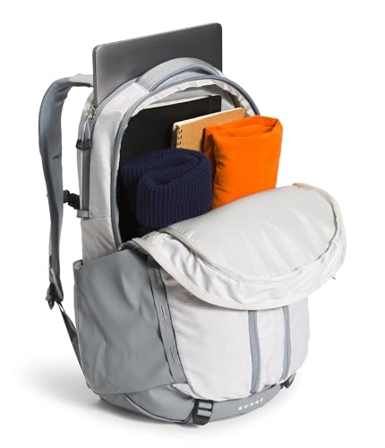 The North Face Women's Surge Commuter Laptop Backpack - Everyday Travel Bag, Laptop Sleeve, Water-Repellent, TNF White Metallic Mélange/Mid Grey-NPF, One Size - color: Tnf White Metallic Mélange/Mid Grey-npf