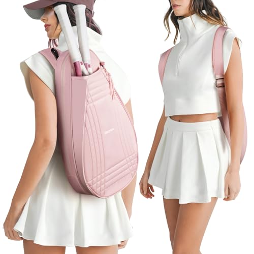 ARCFOX Tennis Racket Bag 2-in-1 Large Capacity Tennis Racket Backpack for Women and Men, Water-Resistant Lightweight Tennis Crossbody Bag for Pickleball Paddles, Badminton Squash Racquet,Only 0.64KG - style: Tennis Racket Bag