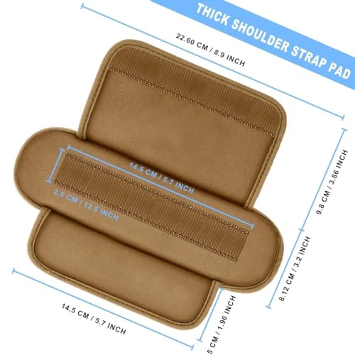 ZINZ 2-Pack Tactical Shoulder Pad, Ultra-Thick Comfort Cushion for Vest Straps, Backpacks, Breathable & Shock-Absorbing,Khaki - color: Khaki