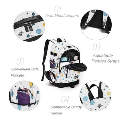 rickyh style School Backpack Travel Bag for Men & Women Lightweight College Back Pack with Laptop Compartmen - color: 01xqiu